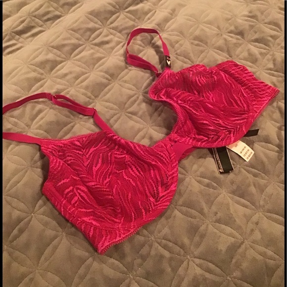 Victoria Secret Unlined Zebra Lace Demi Bra - Picture 4 of 5
